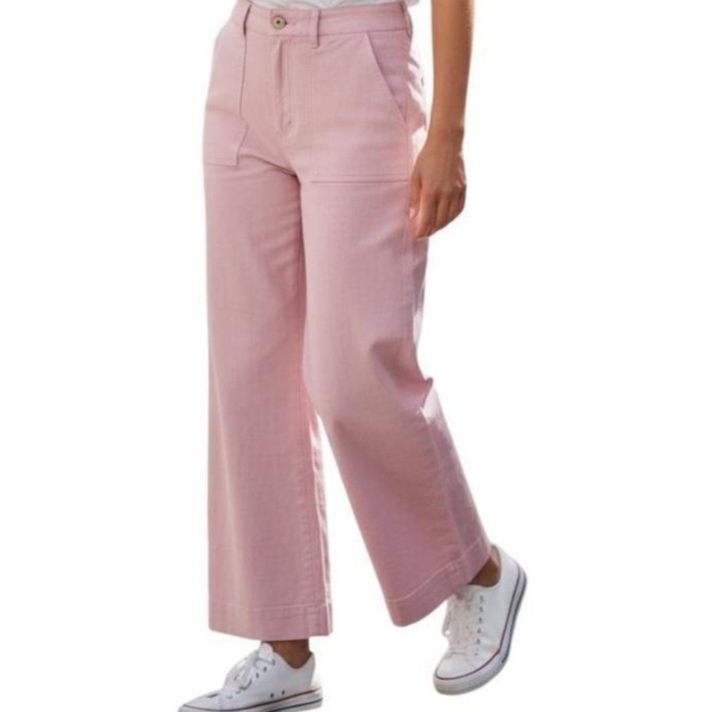Maeve by Anthropologie Colette Soft Pink High Rise Wide Leg Pants Size 29